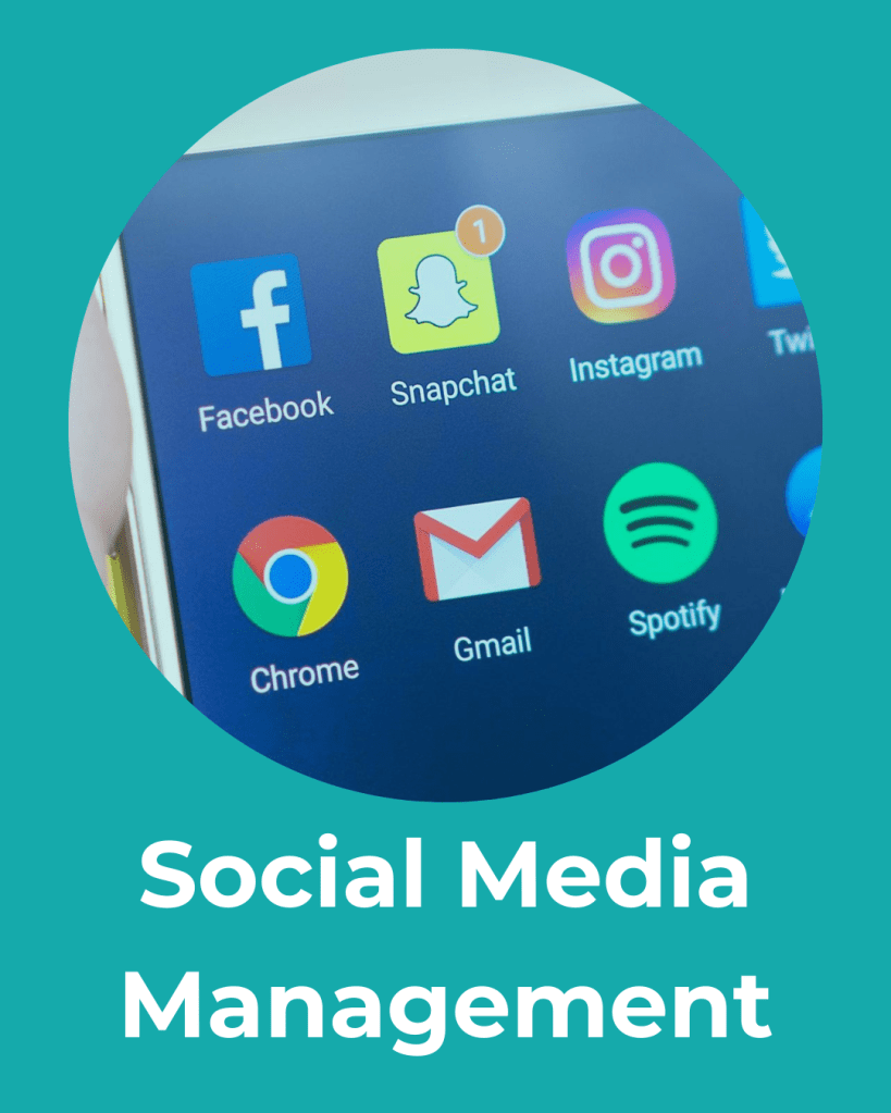 Social media icons on a phone screen